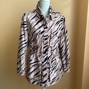 TED BAKER Hamiel Printed Washed Cargo Jacket Size L